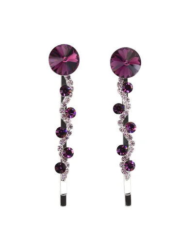 Miniatura 17 de Faship Un par de pinzas para el cabello AB con diamantes de imitación de alta calidad, 2 pines