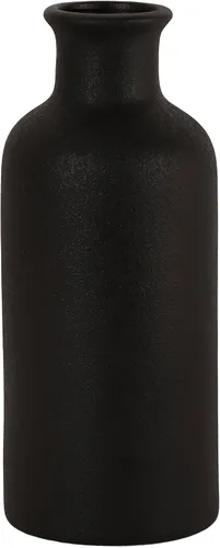 Jarrón de cerámica negro mate para flores secas, decoración minimalista moderna del hogar, 7 pulgadas de alto, se adapta a mesa, estante, chimenea,