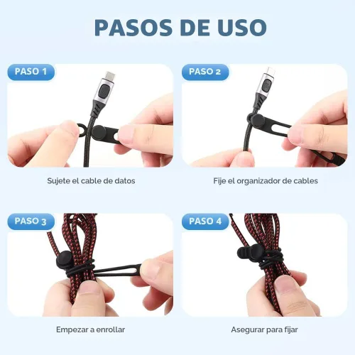 Miniatura 5 de Organizador de Cables, 2026 Actualización de Sujetadores de Cable de Silicona, Organizadores de Cables para Auriculares, Organizadores de Cables