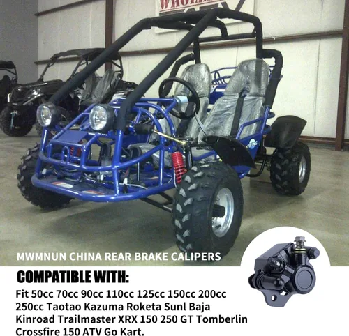 Miniatura 5 de Pinza de freno trasera china compatible con 90cc 110cc 125cc 150cc 200cc ATV Go Kart Taotao Four Wheeler Coolster Kazuma Roketa Sunl Baja Kinroad
