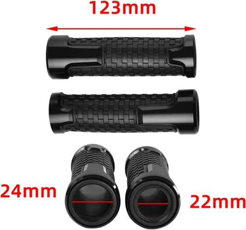 Miniatura 2 de Manillar de motocicleta para Yamaha XJ6 XJ-6 2010 2011 2012 2013 2014 2015 2016 XJ6N XJ6-S motocicleta 0.866 in CNC aluminio goma gel manillar