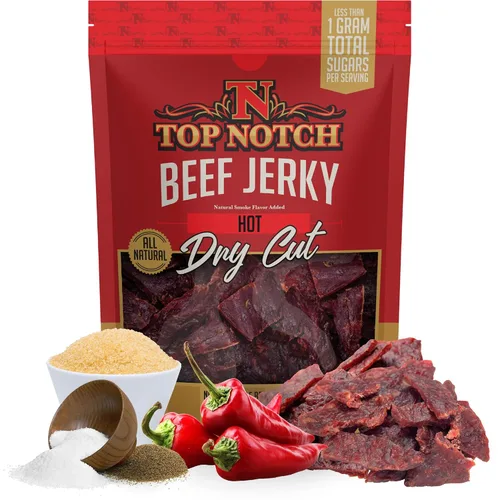 Miniatura 9 de Cecina seca de primera calidad – Bolsa de 2.2 onzas de carne seca clásica de estilo seco – Snacks altos en proteínas para niños y adultos hechos