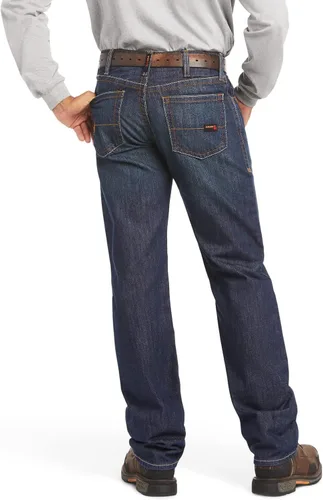 Miniatura 3 de Ariat FR M3 - Pantalones de mezclilla rectos apilables y holgados para hombre, resistentes al fuego, Flint