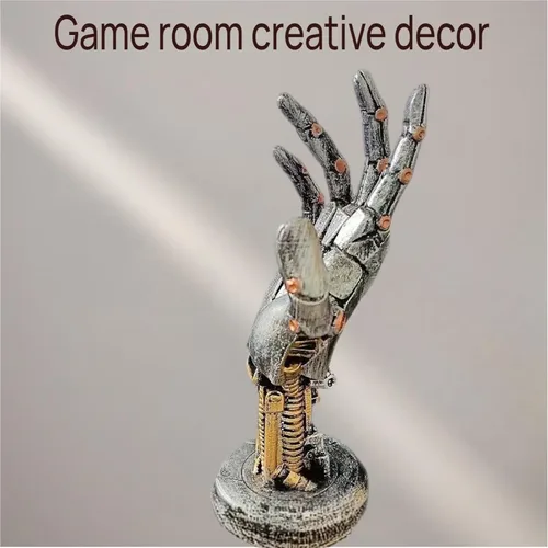 Miniatura 4 de Cyberpenk - Mano mecánica Silverhand, soporte para control de juegos, estilo punk, steampunk, moderno, decoración del hogar, decoración de sala