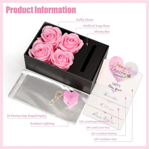 Miniatura 6 de Caja de dinero para regalo en efectivo con tirador, cajas de regalo de dinero en efectivo para cumpleaños, Navidad, graduación, día de la madre