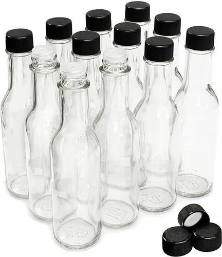 nicebottles Botellas de salsa picante, 5 oz - Paquete de 12