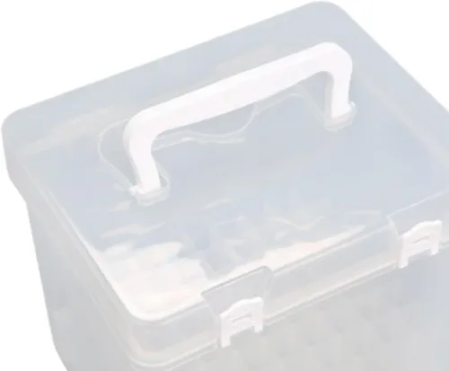 Miniatura 2 de Estuche de transporte para rotuladores, caja de almacenamiento de lápices, organizador de lápices, portátil, transparente, organizador