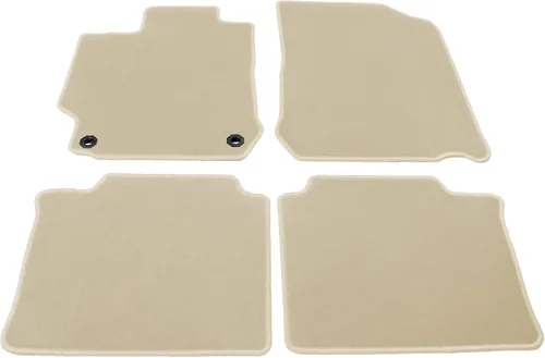 Miniatura 3 de IKON MOTORSPORTS, alfombrilla compatible con Toyota Camry 2012-2017, alfombrillas de nylon beige para el suelo del coche, delanteras y traseras