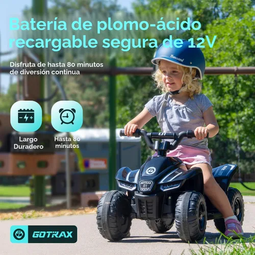 Miniatura 4 de Gotrax Juguetes de paseo RT1 para niños pequeños de 1.5 a 4, batería segura de plomo de 12 V de hasta 80 minutos, 2 engranajes hacia adelante/atrás