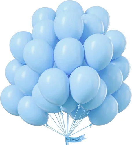 Miniatura 35 de PartyWoo Globos de color azul pizarra, 100 unidades, diferentes tamaños, paquete de 18, 12, 10, 5 pulgadas, azul marino, azul polvoriento, bohemio