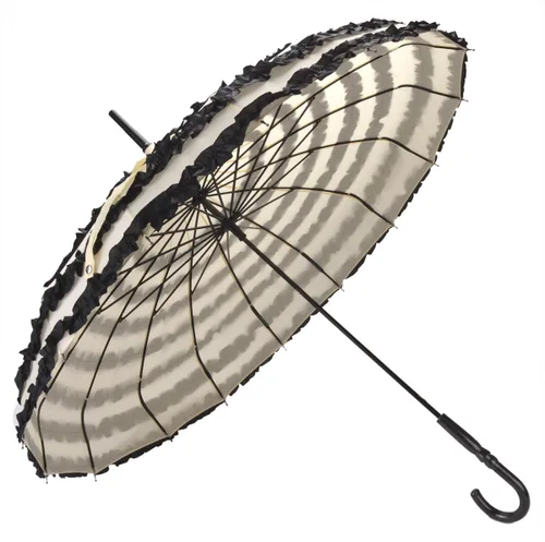 Miniatura 2 de Outgeek Señoras Sunproof paraguas sombrilla encaje flores pagoda en forma de Victoria estilo largo mango