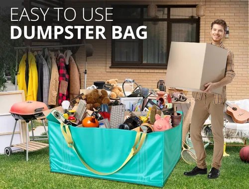 Miniatura 3 de TidyFriend - Contenedor de basura para gestión de residuos con capacidad para hasta 2,500 libras, resistente, reutilizable y plegable, contenedor