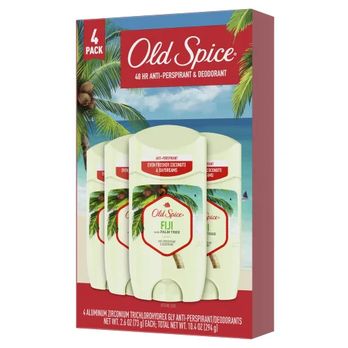 Miniatura 9 de Old Spice Antitranspirante y desodorante para hombres, Fiji con aroma a palmera inspirado en la naturaleza, 2.6 onzas (paquete de 4)