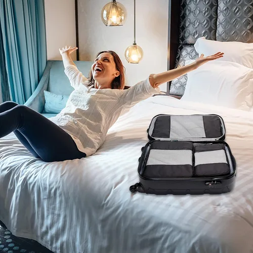 Miniatura 6 de TravelWise sistema de cubos de empaque juego de 5piezas durable Negro 896893001329