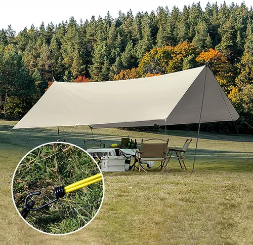 Miniatura 3 de Cuerda elástica pequeña de 7 pulgadas con ganchos, cuerdas elásticas negras resistentes al aire libre con ganchos para camping, lonas, tiendas