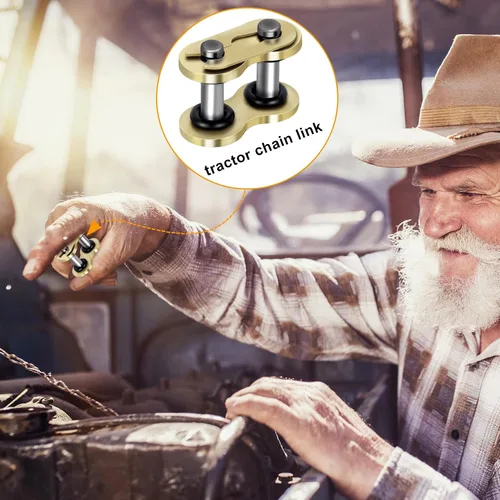 Miniatura 4 de OIIKI Paquete de 2 eslabones maestros de cadena #520, eslabones de conexión de cadena de rodillos, junta tórica de enlace de conector maestro