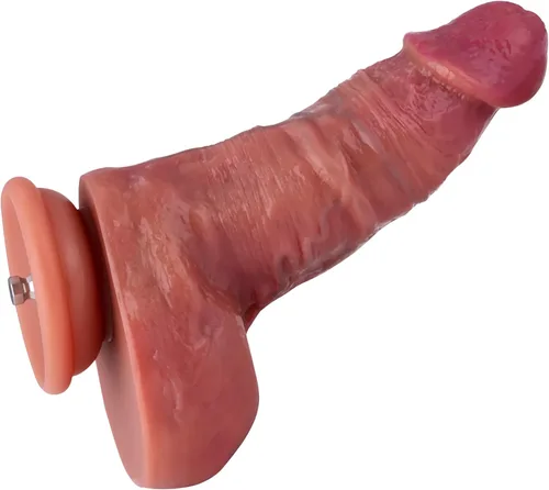 Hismith Silicona de doble densidad de 6.55 pulgadas, Dong insertable de 4.5 pulgadas con sistema KlicLok, Gnar, tamaño S, serie para principiantes