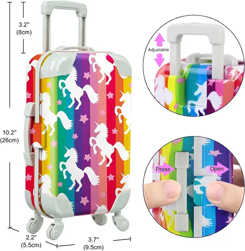 Miniatura 3 de ZITA ELEMENT Juego de 24 maletas de viaje de 18 pulgadas para muñecas de 18 pulgadas