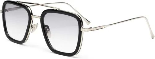 YIJIA-YOUNG Tony Stark - Lentes de sol polarizados de material metálico para hombres y mujeres, Iron Man y Spider-Man