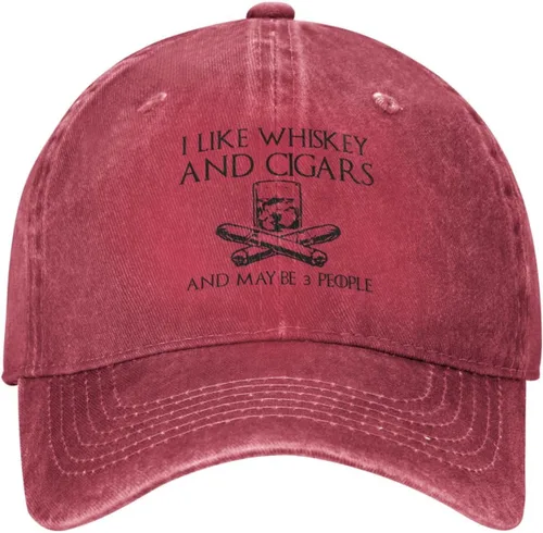Miniatura 159 de Philysonic Funny Hat I Like Whisky and Cigars and Maybe 3 People Sombreros para Hombres Gorras de Béisbol Gorras Ajustables