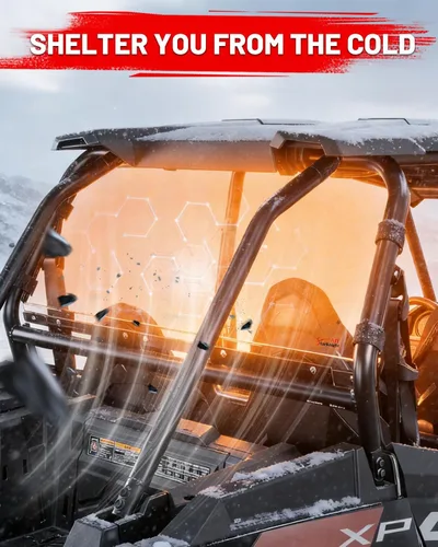Miniatura 2 de StarknightMT RZR - Ventana trasera transparente para parabrisas compatible con Polaris Razor XP 1000/4 1000/Turbo/Turbo4 2014-2023, accesorios