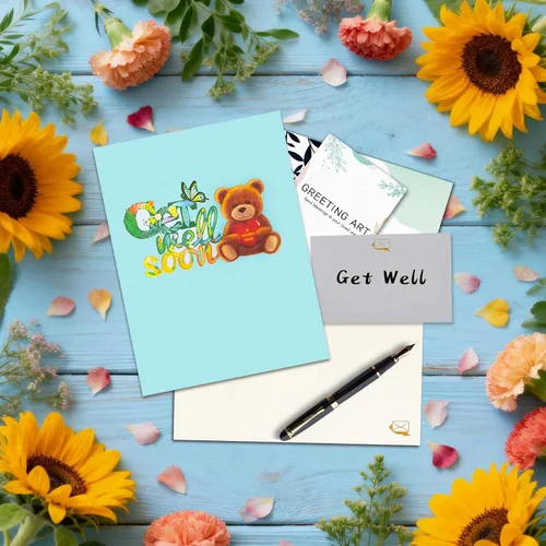 Miniatura 5 de GREETING ART Tarjeta de recupérate pronto, tarjetas religiosas de recuperación, tarjeta de recupérate pronto, tarjetas de condolencias para hombres