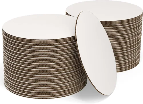 Tableros redondos blancos para tartas | Paquete de 48 – 10 pulgadas | Círculos redondos de cartón | Bandeja base desechable para pastel |