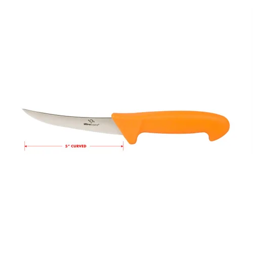 Miniatura 3 de ULTRASOURCE - Cuchillo para deshuesar, hoja curvada/semi-flexible de 5 pulgadas, mango de polipropileno