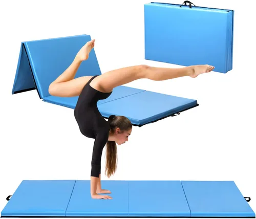 Miniatura 12 de BLKMTY Gymnastics Mats, Folding Exercise Mat Gym Yoga Aerobics Fitness Mats Kids' Gymnastics Tumbling Mat with Carrying Handles for Home Gym