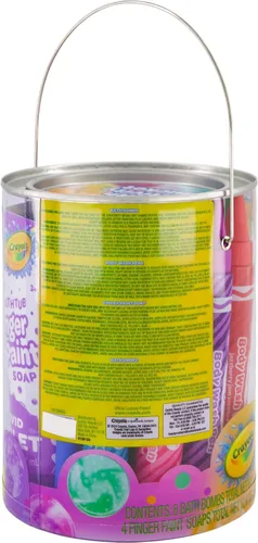 Miniatura 4 de Crayola Juego de 9 piezas de pintura para bañera, minijuego de arte – pinceles, esponjas y pinturas de dedos para lavar, pinturas para dedos