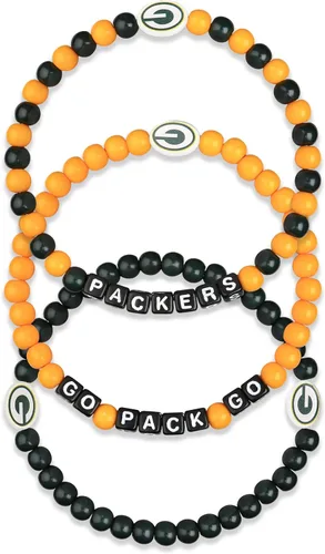 Miniatura 7 de FOCO NFL unisex-adult NFL Team Logo Officially Licensed 3-Pack Beaded Friendship Bracelets Cuentas