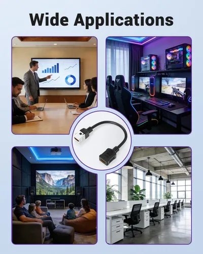 Miniatura 7 de VCE Paquete de 5 conectores HDMI Keystone, hembra a hembra, cable HDMI Pigtail 4K HDMI2.0 acoplador Keystone para placa de pared Keystone, TV