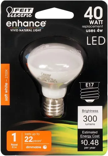 Miniatura 2 de Feit Electric BPR14DMN/927CA/4 40W EQ DM R14 Bombillas LED, 4 Bombillas