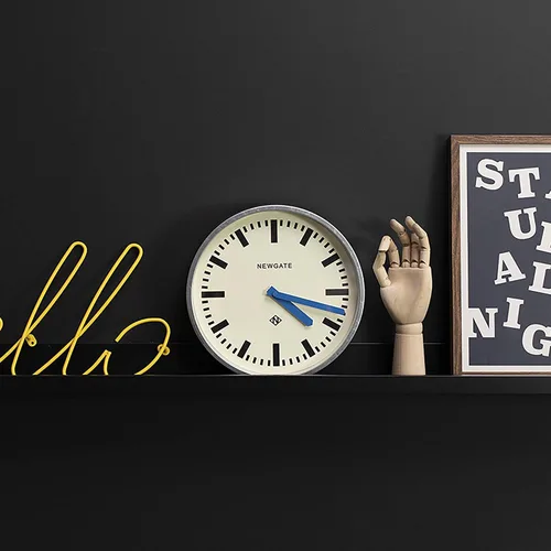 Miniatura 2 de NEWGATE® Reloj de pared para equipaje Reloj de estación de metal retro moderno 11.8 in Caja de metal galvanizado profundo con manecillas