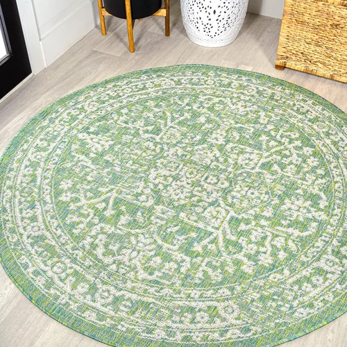 Miniatura 22 de JONATHAN Y Boho Medallion - Alfombra para interiores y exteriores, 3 x 5 pies, color verde azulado/gris, tejido texturizado Malta, para patio