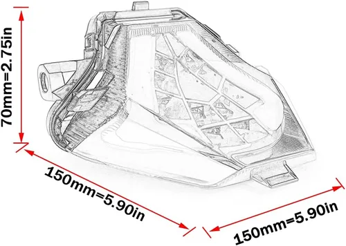Miniatura 6 de MZS Luz trasera de motocicleta + enlace de bajada compatible con FZ07