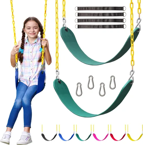 Miniatura 11 de Jungle Gym Kingdom Reemplazo de asiento de columpio para exteriores, paquete de 1 columpio de repuesto para columpios para exteriores con cadenas
