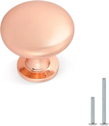 Miniatura 11 de Probrico Paquete de 25 perillas para gabinete, pomos redondos para muebles en acabado de níquel cepillado, perillas de cocina de 1-3/16 pulgadas