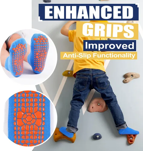 Miniatura 2 de Tphon Non Slip Kids Trampoline Socks with Grippers for Toddler Children - Anti Skid Grip Socks for Boys & Girls