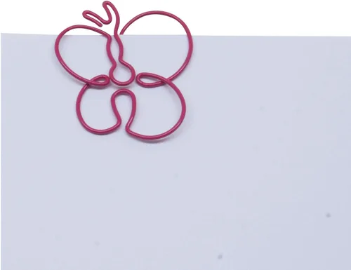 Miniatura 4 de Clips de papel con forma de mariposa (100 unidades) – Clips de papel decorativos rosas para oficina, escuela y regalos – lata redonda incluida