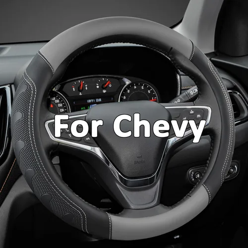 Miniatura 10 de Funda para volante GIANT PANDA para Chevy Silverado - Funda para volante de coche para Chevrolet Colorado Tahoe - Negro