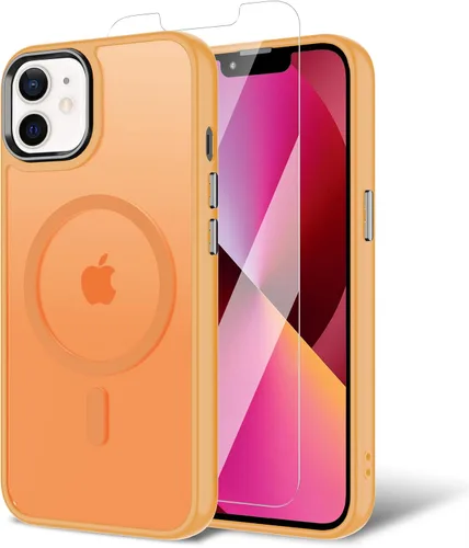 Miniatura 156 de Funda para iPhone 11 con protector de pantalla, compatible con MagSafe, ultra delgada, translúcida, mate, a prueba de golpes, color negro