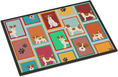 Miniatura 148 de Caroline's Treasures MLM1149MAT - Felpudo rojo Border Collie de 18 x 27 pulgadas, para interiores y exteriores, para entrada, antideslizante, Border