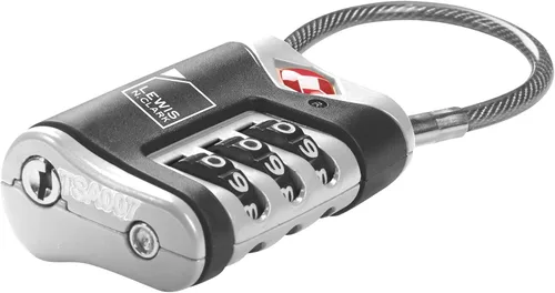 Miniatura 4 de Lewis N. Clark Candado de equipaje aprobado por la TSA + cable de acero para maleta, mochila, bolsa para laptop + bolso, perfecto para aeropuerto