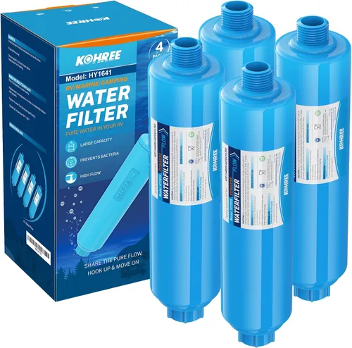 Miniatura 9 de Kohree Filtro de agua para autocaravana, certificado NSF, filtro de agua en línea que reduce el cloro, el mal sabor, el olor, accesorios de RV
