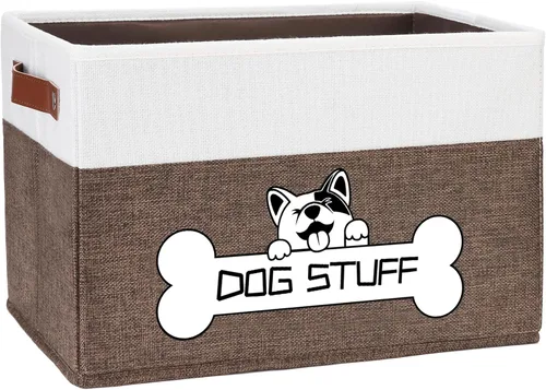 Caja de juguetes plegable para perros, almacenamiento de tela para mascotas, organizador plegable para decoración del hogar con asa, cesta de Café