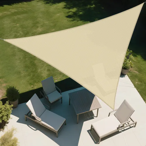 Miniatura 15 de SunnyRoyal Toldo parasol triangular de 8 x 8 x 8 pies con bloqueo UV, para patio, jardín, piscina (turquesa)