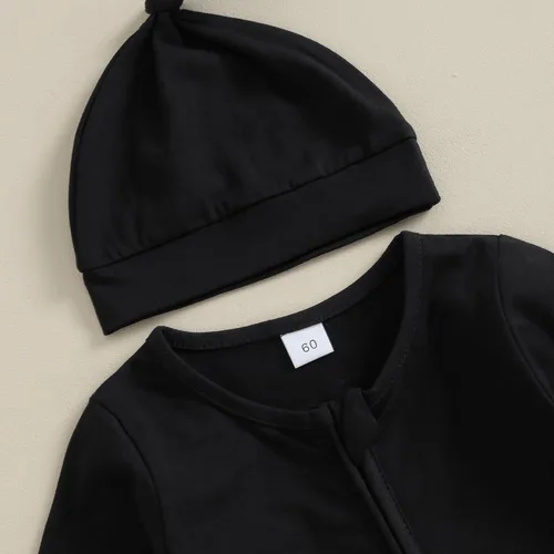 Miniatura 4 de KMBANGI Mameluco para bebé recién nacido, con cremallera y gorro