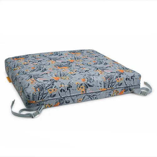 Miniatura 3 de Classic Accessories Vera Bradley - Cojín de asiento de patio resistente al agua, 19 x 19 x 3 pulgadas, color gris y dorado, cojines de asiento