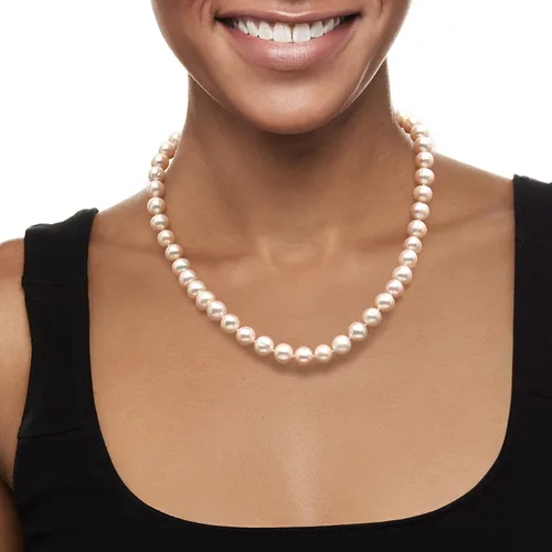 Miniatura 2 de Ross-Simons 8.5-9.5mm Cultured Pearl Necklace With Sterling Silver